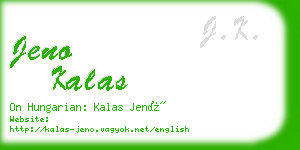 jeno kalas business card